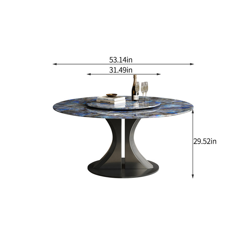 Modern simple microlite round dining table