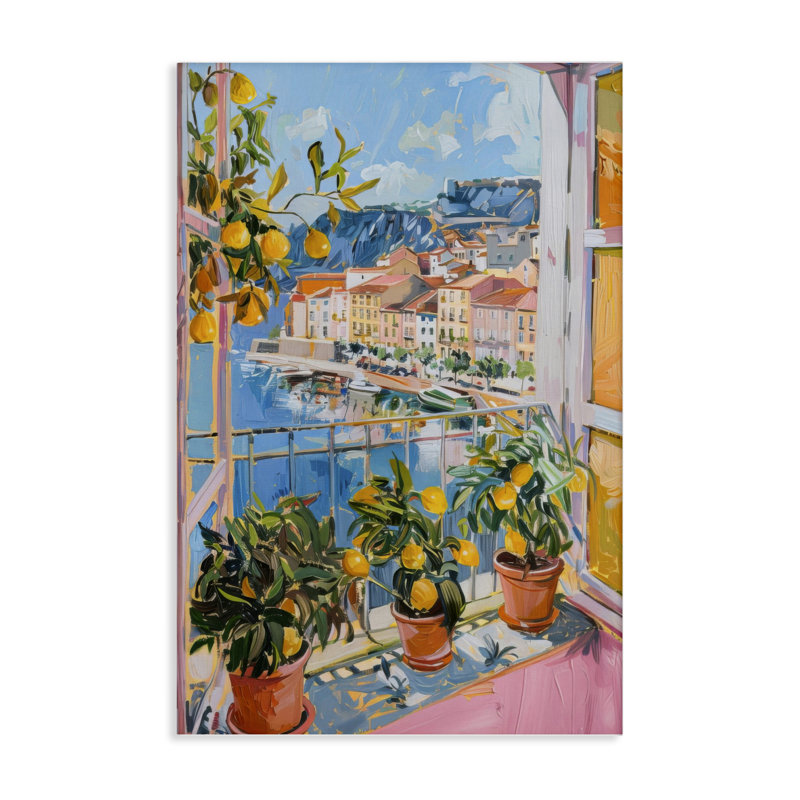 Toile vue sur la mer, vue sur la mer, conception par LSR Design Studio, H 24 po x l 16 po
