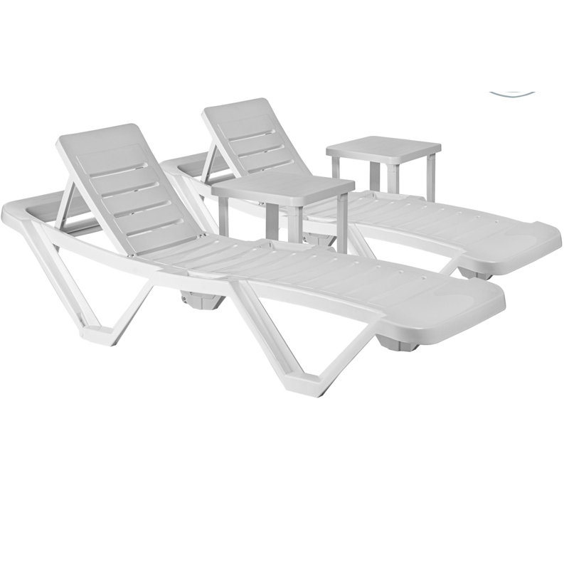 Resol - Master Sun Loungers & Side Tables, White