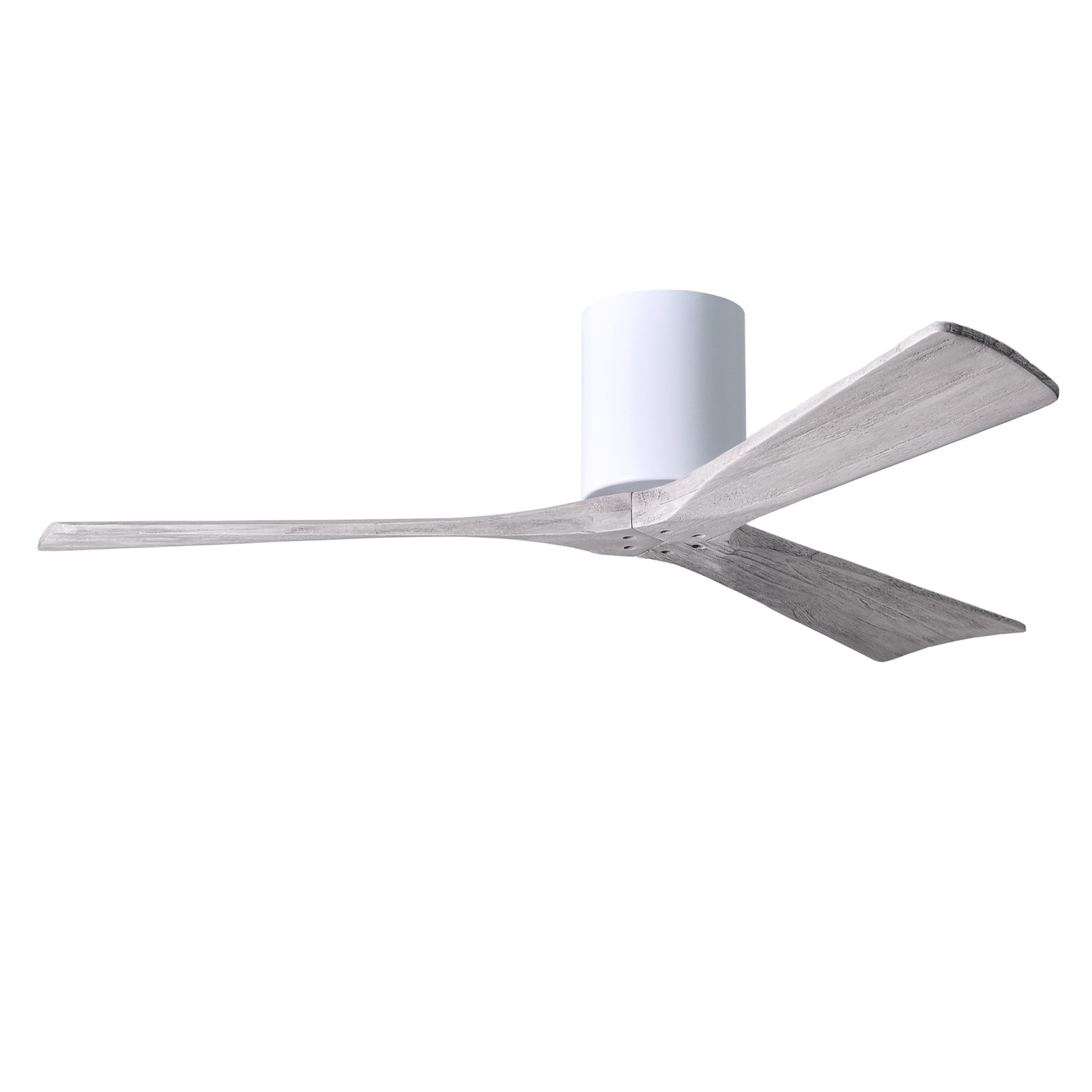 Olivier 3 Blade Ceiling Fan, Gloss White, Barn Wood Tone, 52"