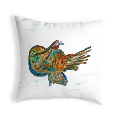 Turkey Outdoor Reversible Throw Pillow