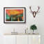 Trees at the Foot of a Setting Sun in Abstract - Picture Frame Painting Print on MDF-55767669-55767668