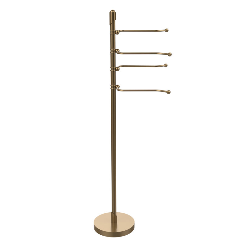 Porte-serviettes sur pied 4 accoudoirs Soho, Bronze brossé