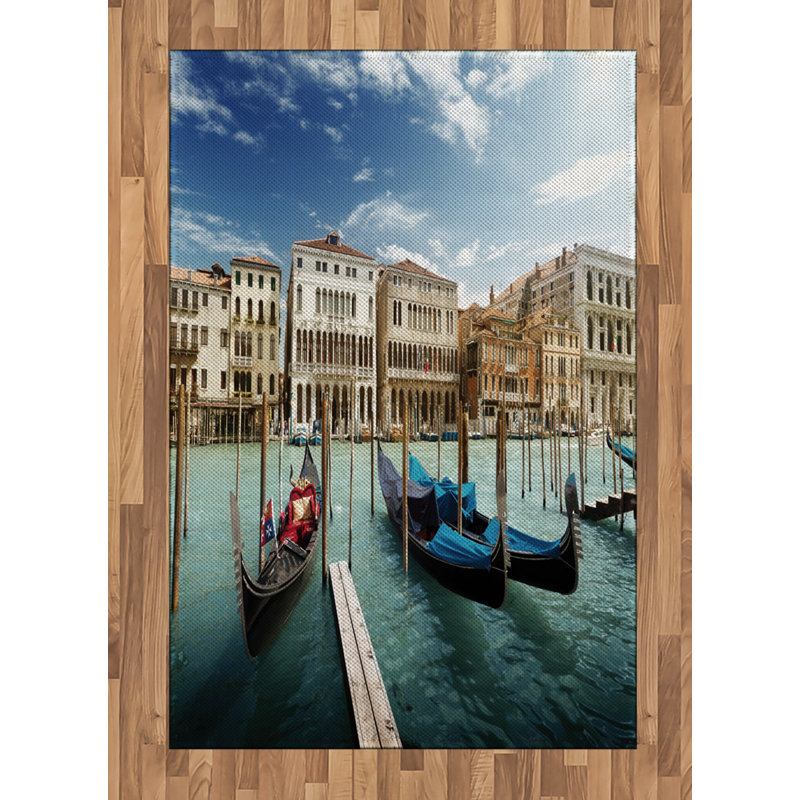 Italian Italy High Density Long Fiber Poly Threads Decorative Area Rug Carpet, Rectangle 4' x 5'8"