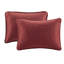 Ensemble de couvre-lit réversible grand rouge - rembourrage en coton prélavé de style matelassé pour un confort surdimensionné pour un ajustement parfait et 2 taies décoratives lavables