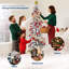 Christmas Tree,Pencil Artificial Tree with Prelit Branch Tips, Snow Flocked Slim Design, Warm White LED Lights & Foldable Stand, Easy Assembly for Home, Office, Apartment-651118435