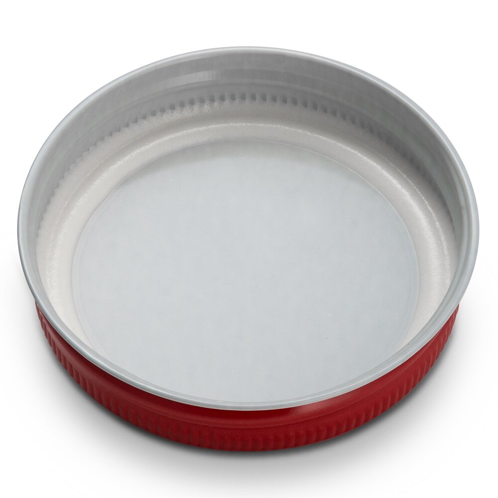 Lexi Home 11 in. Universal Pot Smart Lid Cooking Cover - Tempered Glass and Silicone Lid in Red