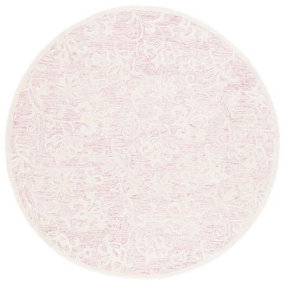 Tapis floral en laine et coton touffeté à la main Metro