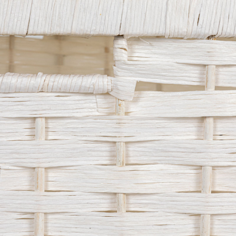 Stain Paper Rope 3 Drawer Chest , White