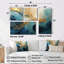 Teal Ocean Spiral III - Art mural moderne 4 pièces-1125075844-1125075845