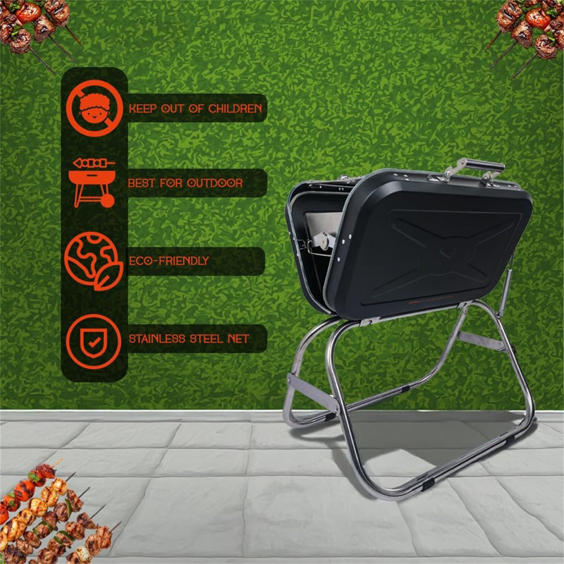 Ebern Designs 58cm W Portable Grills Charcoal Grill
