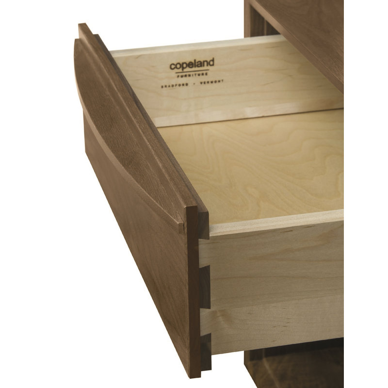Catalina 1 - Drawer Solid Wood Nightstand, Natural Walnut, Conventional