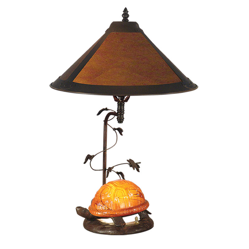 Lampe de table 22,75 po Mica, Ambre / orange