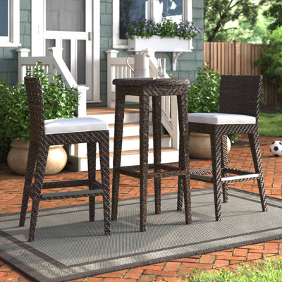 Arrison 2 - Person Wicker Patio Dining Set with Round Table