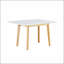 Imitation Marble Sintered Stone Tabletop With Rubber Wooden Legs, Foldable Computer Desk-1733446247