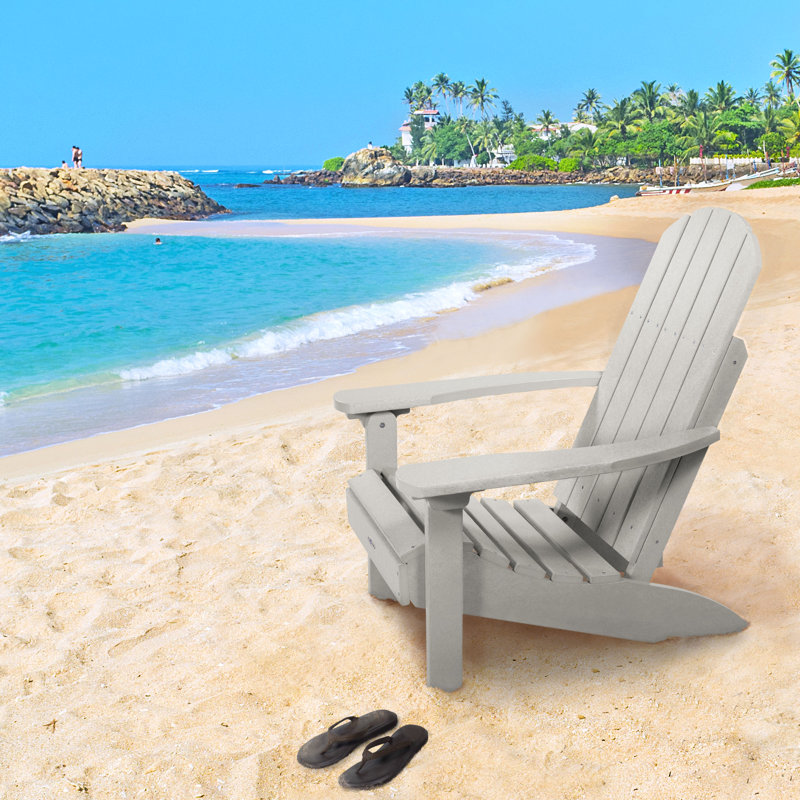 Willmar Classic Outdoor Adirondack Chair, Gray