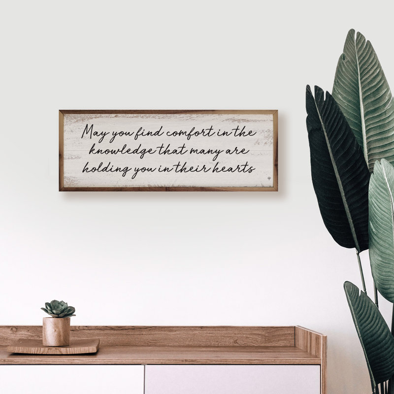 May You Find Comfort Whitewash, 36" W x 12" H