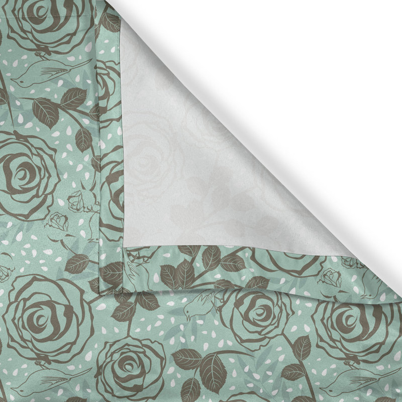Rideau à œillets à motif floral 2 panneaux Dakota Fields, écume de mer vert sauge, L 50 po x L 108 po