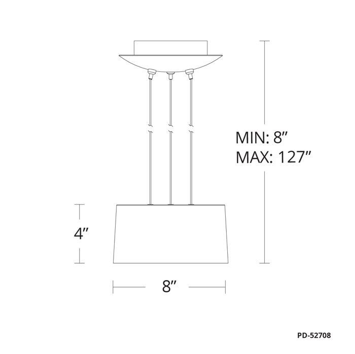 Luminaire suspendu tambour 1 lumière del simple Marimba, Feuille d'or