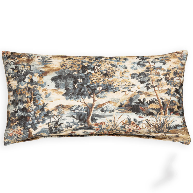 Coussin Allegheny, 36 po x 14 po, Lagon, Bourre en polyester