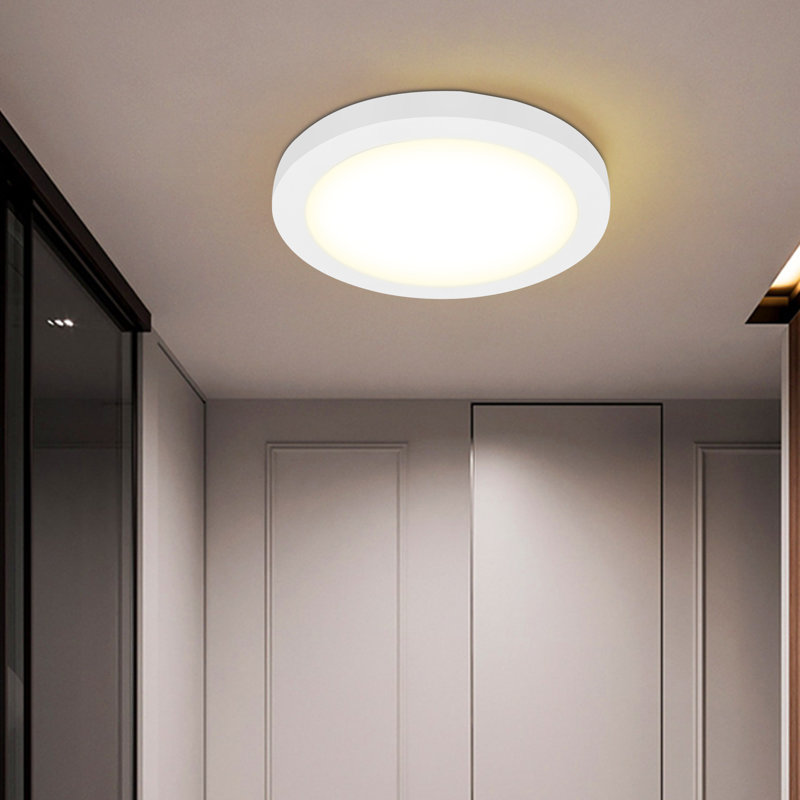 5 Inch LED Flush Mount Ceiling Light, 3000K/4000K/5000K Adjustable, Dimmable, 9W 600LM, Super Slim LED Ceiling Light Fixture, for Closet, Basement, Hallway, ETL Listed