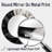 Philmore Black White Marbled Dreamscape IV - Geometric Decorative Wall Mirror, Black Large Round Mirror, Printed Metal Art-518736878
