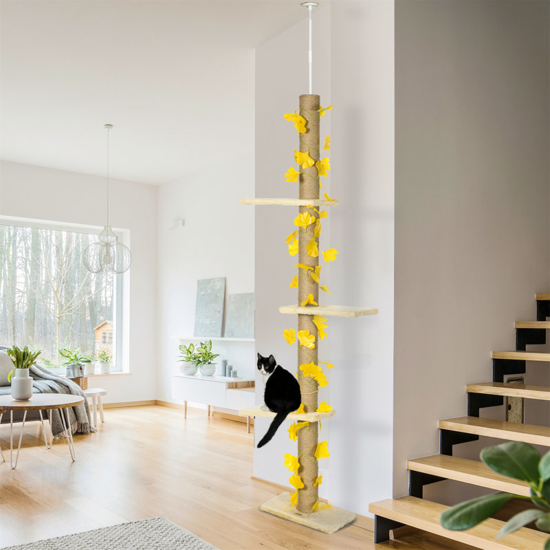 Myla Scratching Post, Yellow/Beige