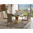 White Leather Dining Chairs With Polished Gold Legs Set Of 6