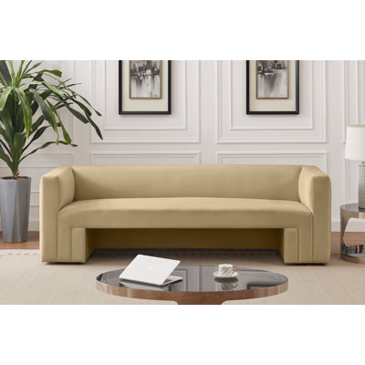 Henson 89.5" Velvet Square Arm Sofa