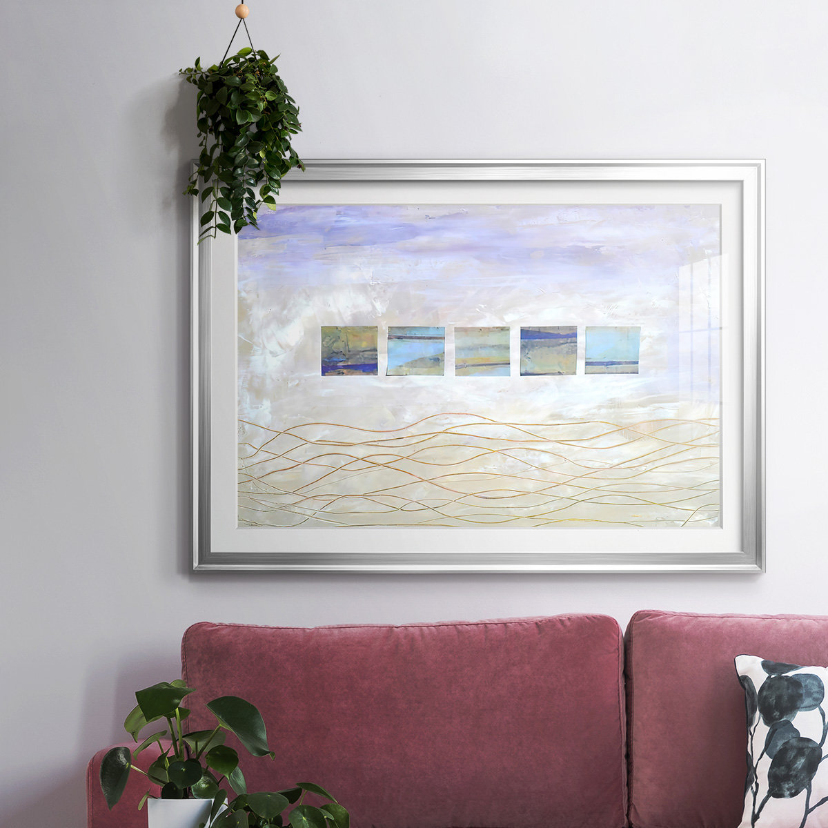 Wrought Studio™ String Windows II-FramedFramed Print W Beveled Matt and ...