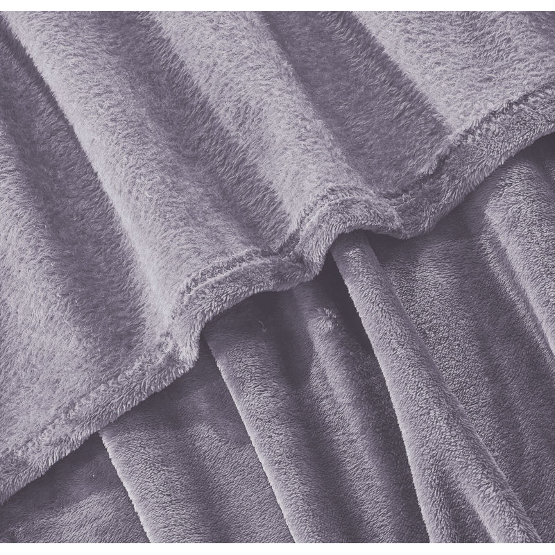 Couverture en soie Everman, Simple, Gris lavande