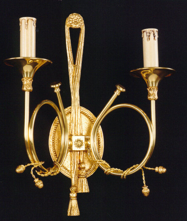 Cowie Candle Wall Light, French Gold