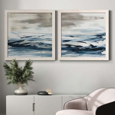 Tumultous indigo I - ensemble de 2 peintures