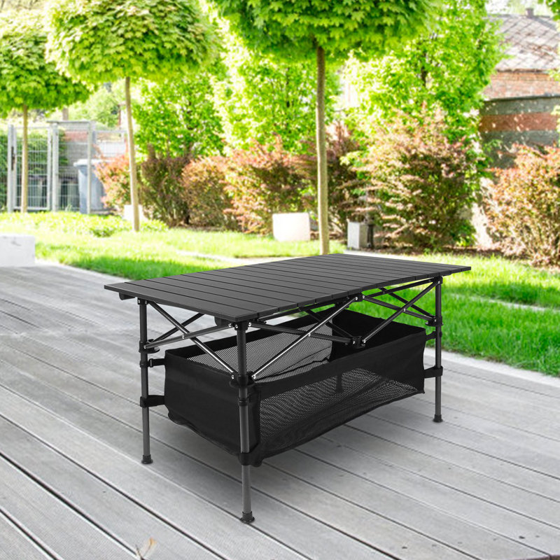 Shelbe Rectangular Aluminum Outdoor Folding Camping Table