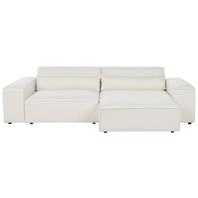 Boleslovas Sofa & Chaise, White, Left Hand Facing