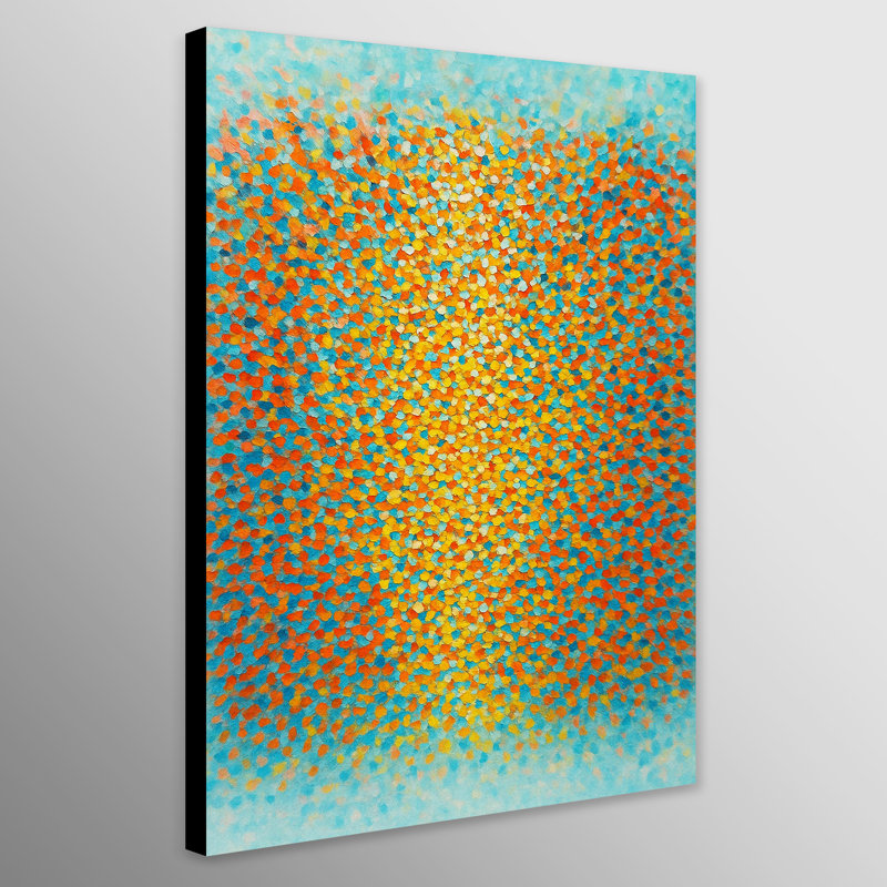 Radiant Mosaic Abstract Wall Art - Canvas Framed Print, 117 cm H x 84 cm W