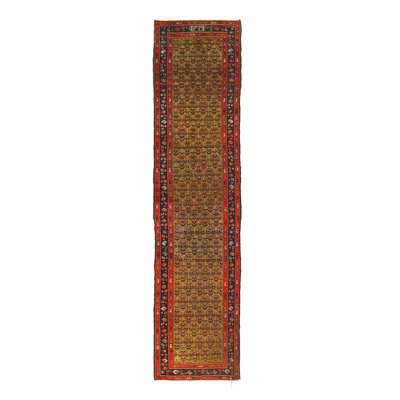 Gold Persian Antique Runner 3'x 12'4"