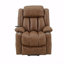 Cuir brun rembourré avec fonction Power Motion avec fonction inclinable avec fonction de levage, de chauffage et de massage
