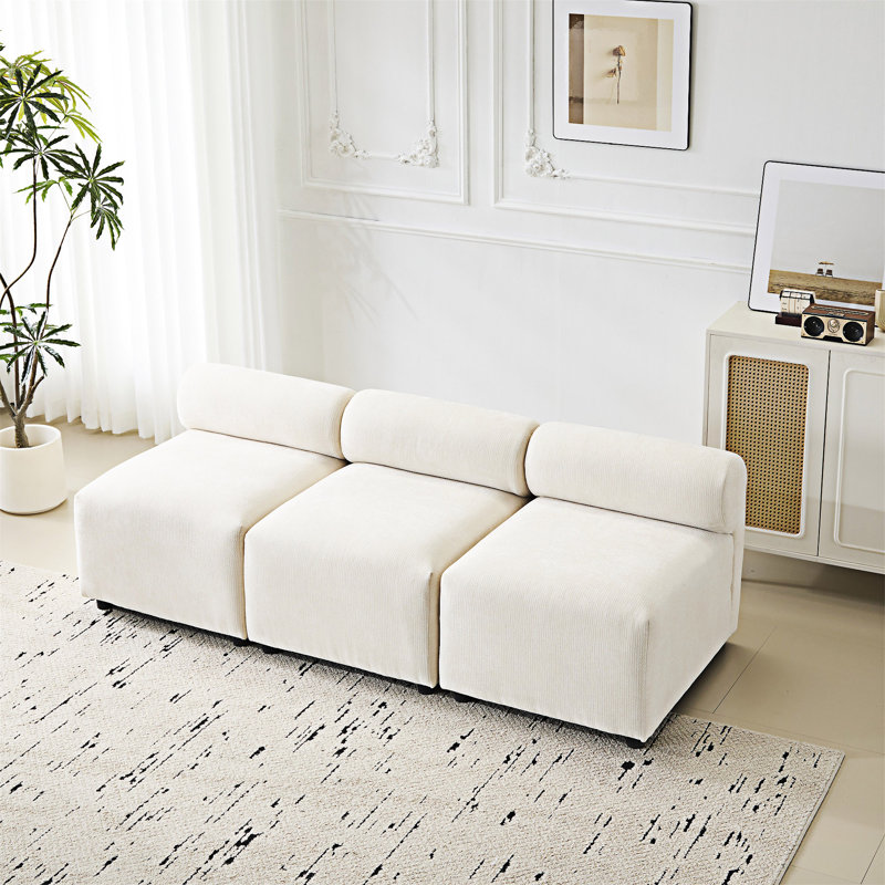Modular Armless Sectional Sofa