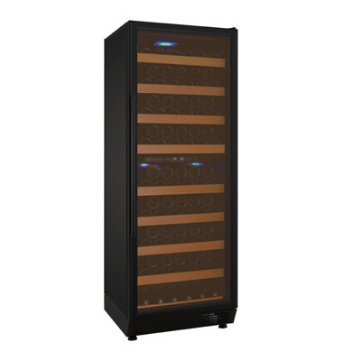 Allavino 24" Wide Vite II Tru-Vino 99 Bottle Dual Zone Black Right Hinge Wine Refrigerator