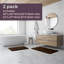 Ensemble de 2 tapis de bain en mousse à mémoire de forme Lavish Home, brun-197992108