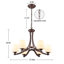 Lustre à intensité variable en acier 6 lumières / lustre traditionnel-123768354