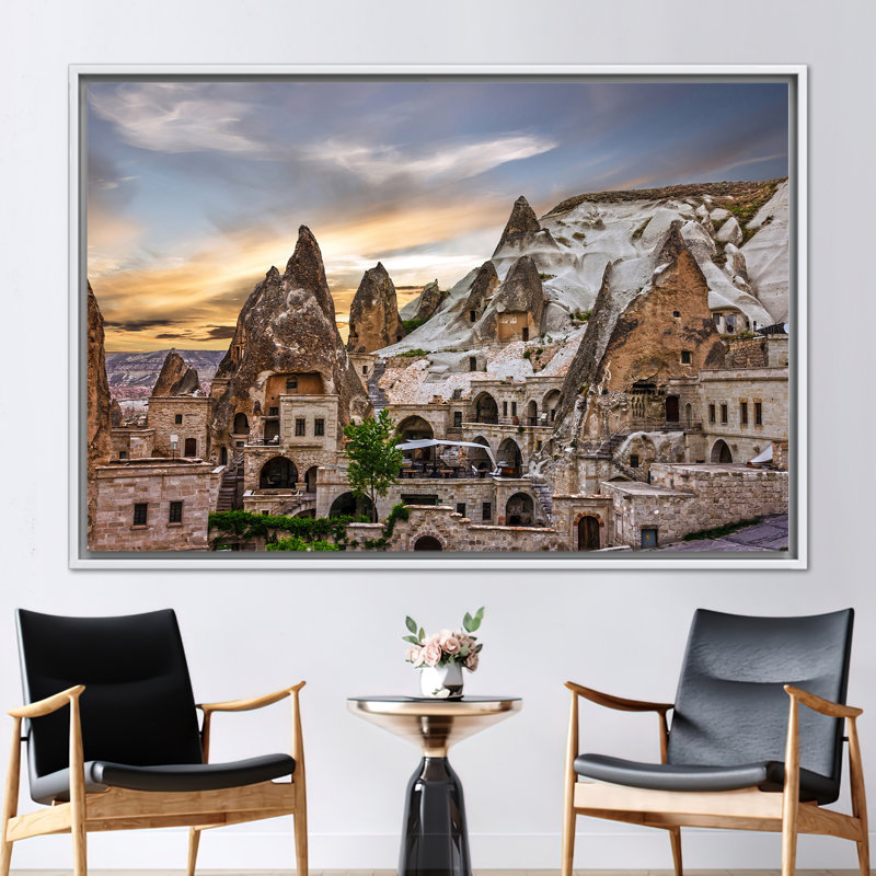 Print on Canvas, White, Framed Print without Mat, 20 cm H x 30 cm W