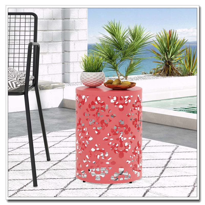 Outdoor Side Table, Coral, 1