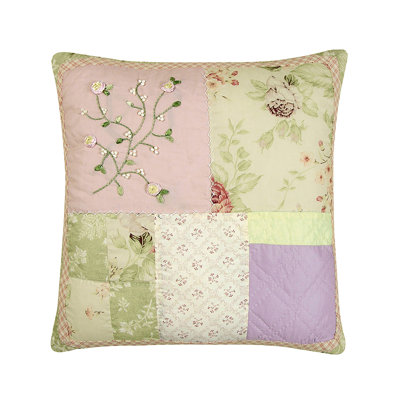 Beaded Quilted Throw Pillow