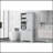 Bathroom Storage Cabinet With Doors And Drawers, Tilt-Out Laundry Hamper, Multiple Storage Space, Freestanding Style, Open Shelve, Adjustable Shelf, Gray-948151562