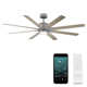 Renegade 8 - Blade Outdoor / Indoor Smart Ceiling Fan with Remote Control and LED Light Kit Included, Works With Alexa and iOS or Android App