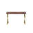Pangea Home Alexa Modern Writing Desk – with Sleek Metal Steel Legs, Contemporary Executive Computer Table - Office, Bedroom, Entry - Walnut Brown Desk with Gold Legs-1362828138-1347158178