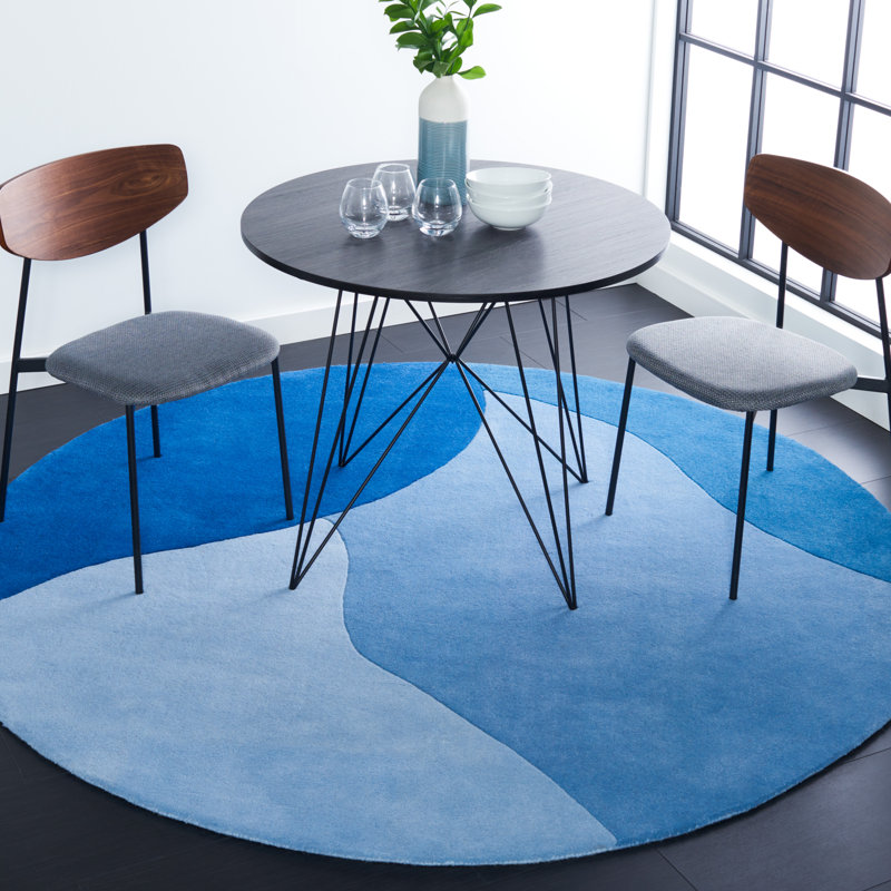 Tapis en laine touffeté à la main Heidenreich, Rond 3 pi