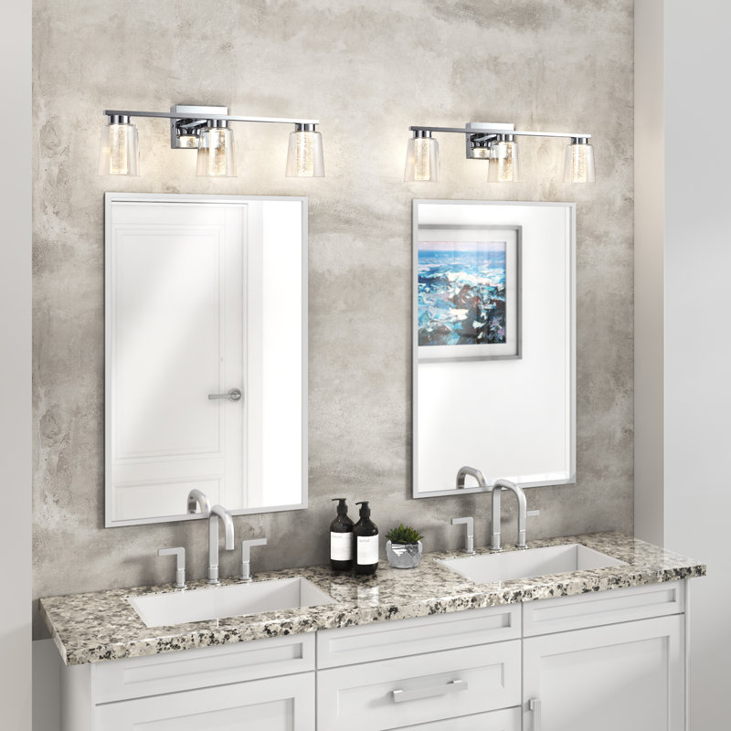 Ensemble de meuble-lavabo 3 lumières Dalton, Chrome